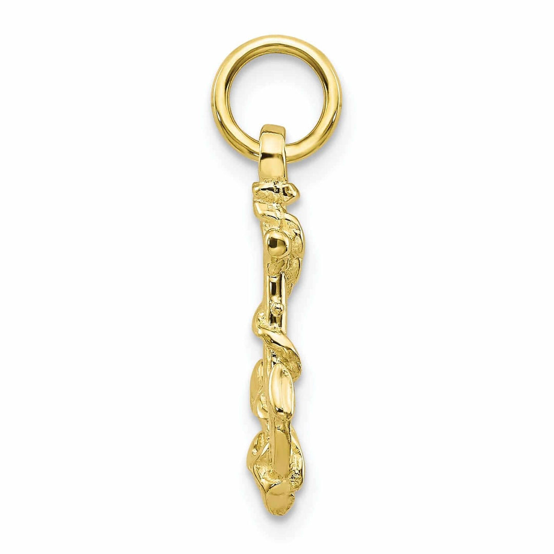 Lovely Rita's Pendants & Charms 10k Yellow Gold Polished Finish Anchor Pendant