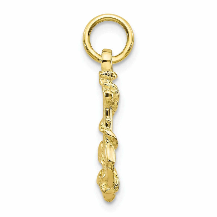 Lovely Rita's Pendants & Charms 10k Yellow Gold Polished Finish Anchor Pendant