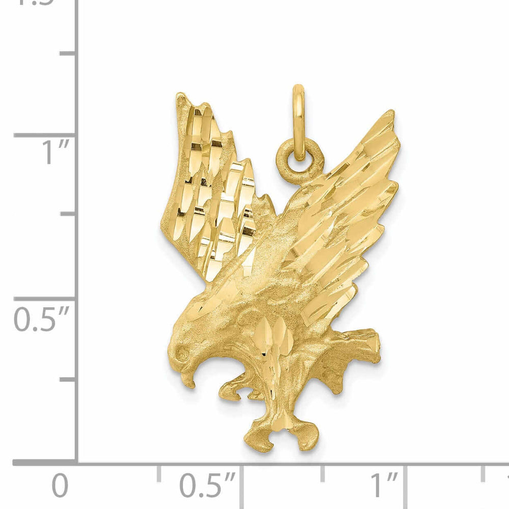 Lovely Rita's Pendants & Charms 10k Yellow Gold Polished Finish Eagle Charm Pendant