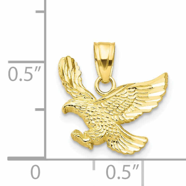 Lovely Rita's Pendants & Charms 10k Yellow Gold Polished Finish Eagle Pendant