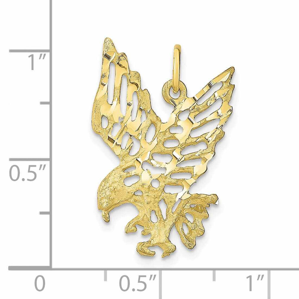 Lovely Rita's Pendants & Charms 10k Yellow Gold Polished Finish Eagle Pendant