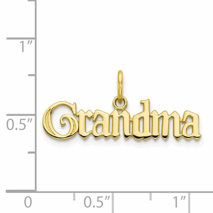 Lovely Rita's Pendants & Charms 10k Yellow Gold Polished Finish Grandma Pendant
