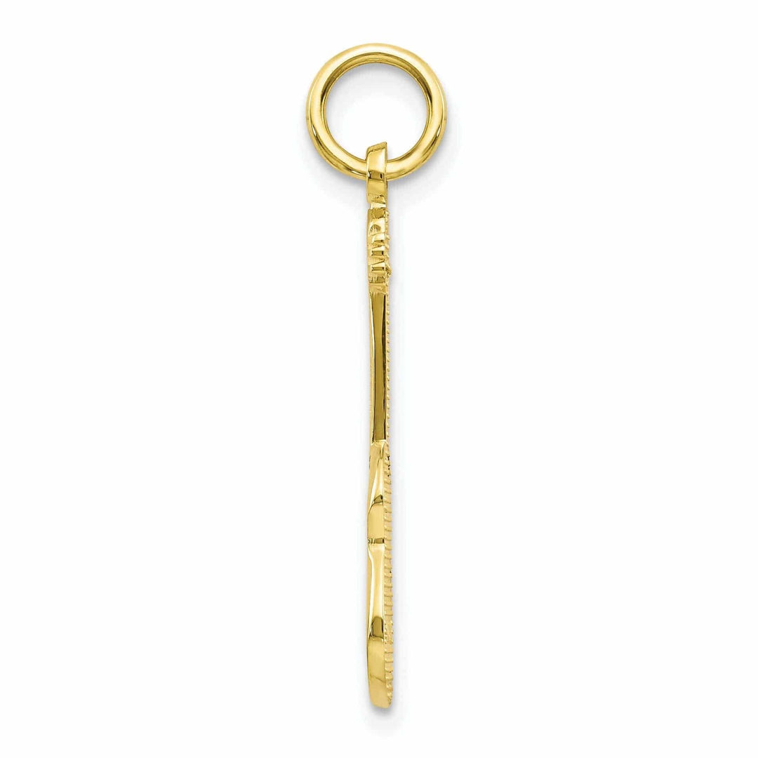 Lovely Rita's Pendants & Charms 10k Yellow Gold Polished Finish Guitar Pendant