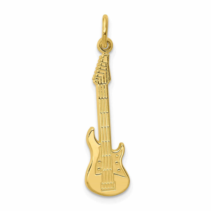 Lovely Rita's Pendants & Charms 10k Yellow Gold Polished Finish Guitar Pendant