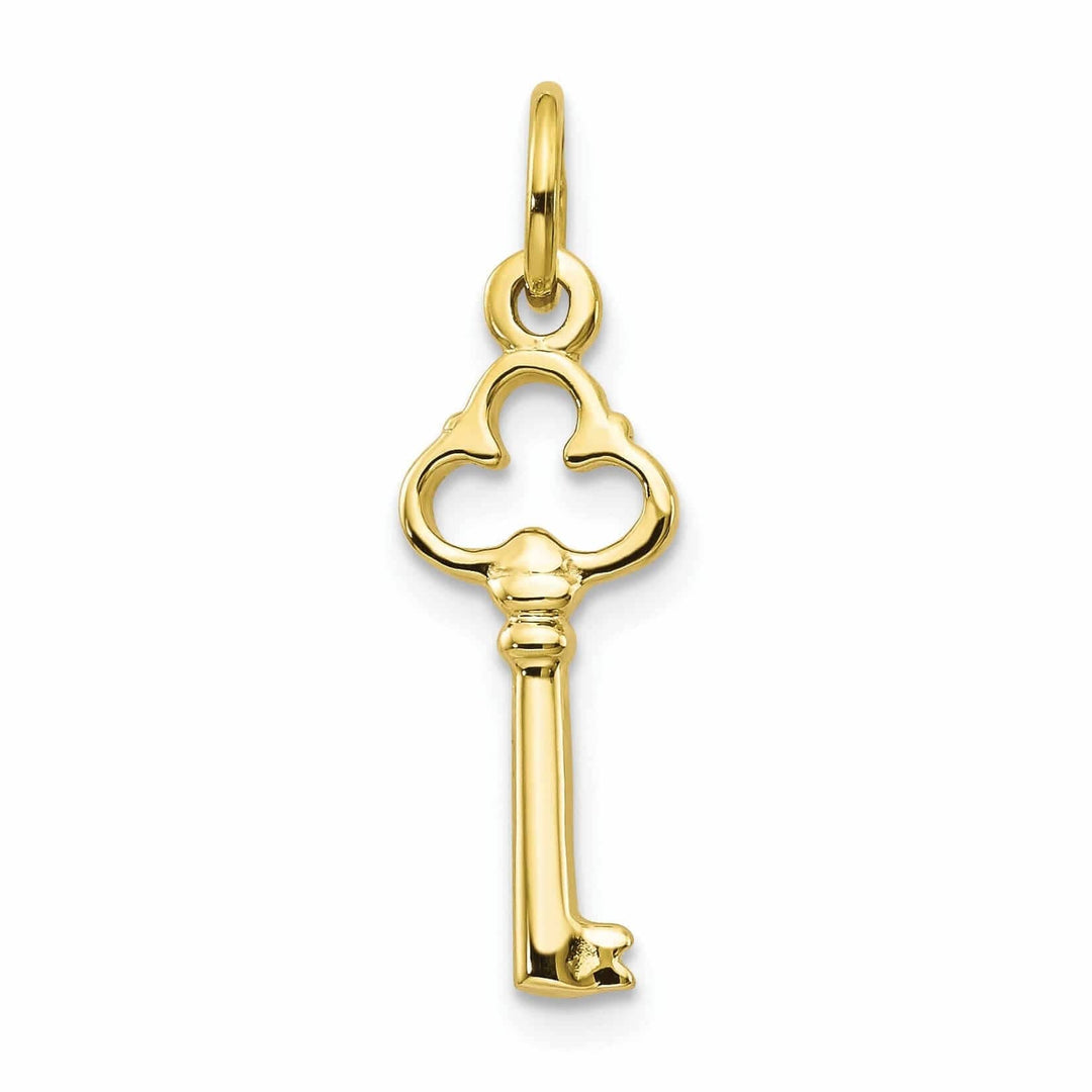 Lovely Rita's Pendants & Charms 10k Yellow Gold Polished Finish Key Pendant