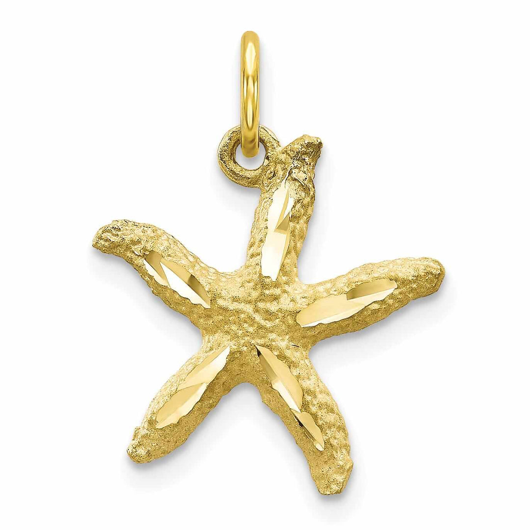 10K Yellow Gold Polished Finish Star Pendant