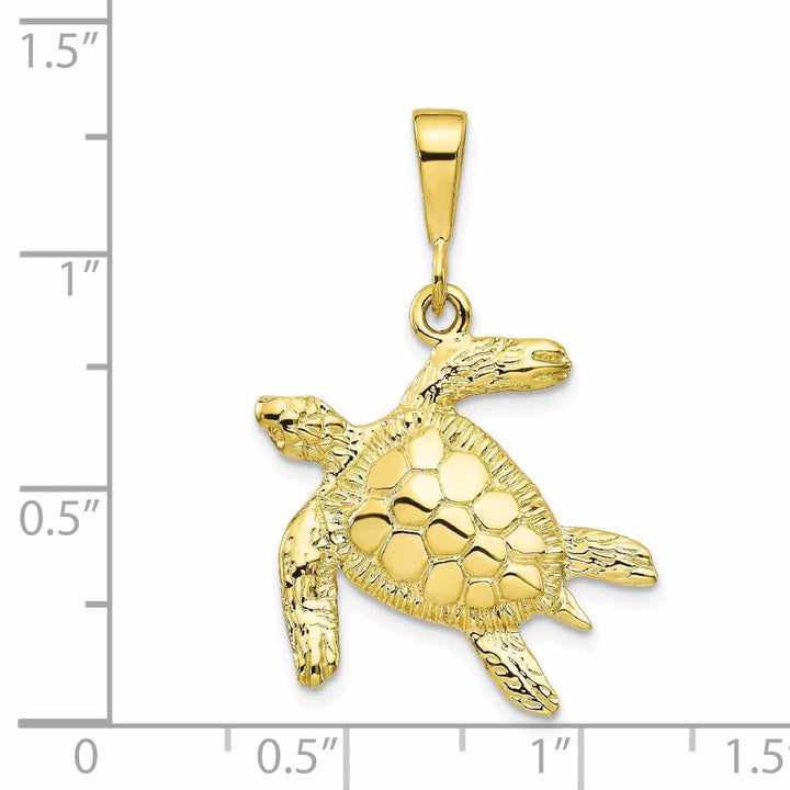 Lovely Rita's Pendants & Charms 10k Yellow Gold Polished Finish Turtle Pendant
