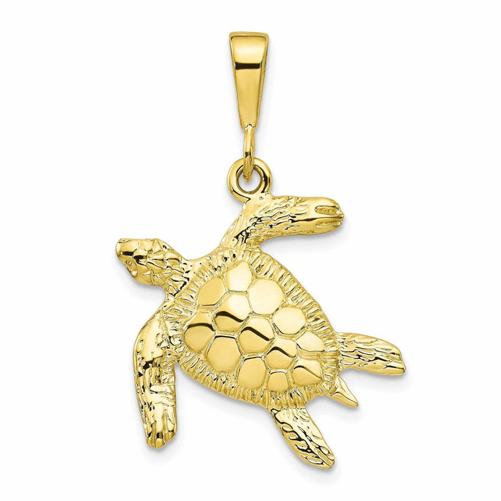 Lovely Rita's Pendants & Charms 10k Yellow Gold Polished Finish Turtle Pendant
