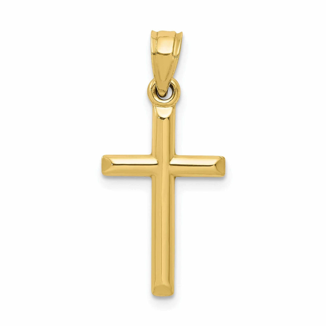 Lovely Rita's Pendants & Charms 10k Yellow Gold Polished Hollow Cross Pendant