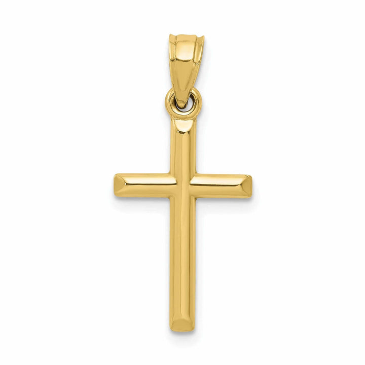 Lovely Rita's Pendants & Charms 10k Yellow Gold Polished Hollow Cross Pendant