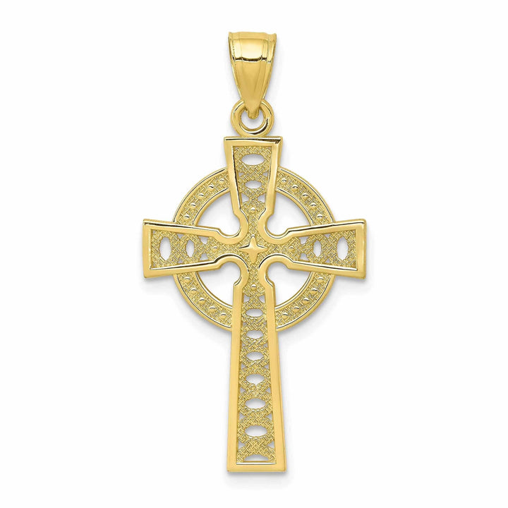Lovely Rita's Pendants & Charms 10k Yellow Gold Polished Iona Cross Pendant