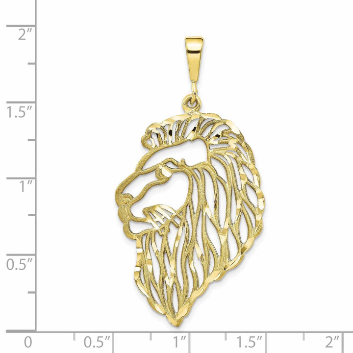 Lovely Rita's Pendants & Charms 10k Yellow Gold Polished Lions Head Pendant