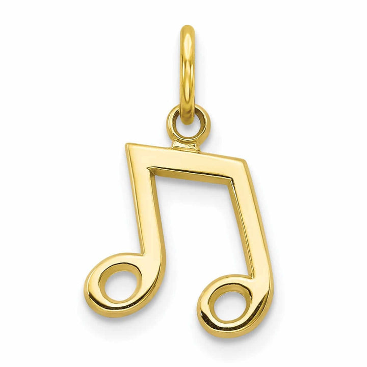 Lovely Rita's Pendants & Charms 10k Yellow Gold Polished Musical Note Pendant