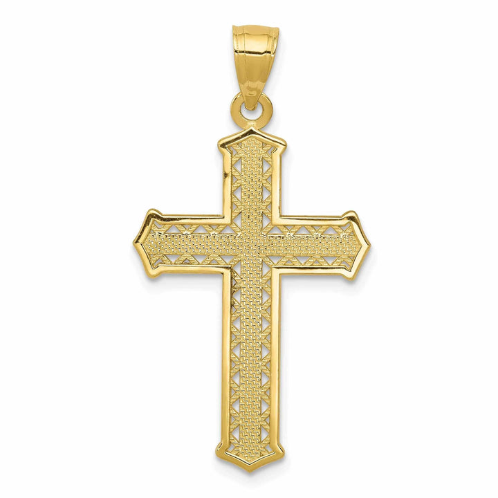 Lovely Rita's Pendants & Charms 10k Yellow Gold Polished Passion Cross Pendant