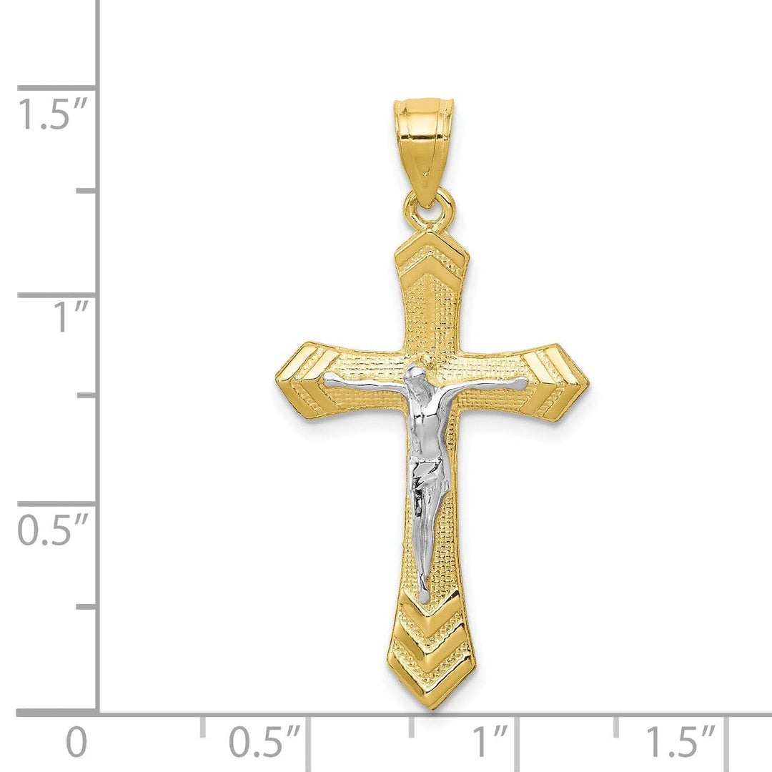 Lovely Rita's Pendants & Charms 10k Yellow Gold Polished Passion Crucifix Pendant