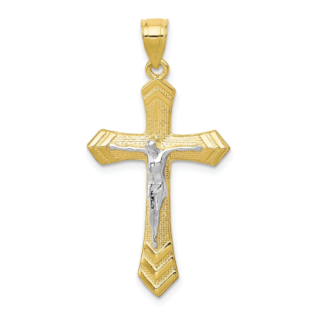 Lovely Rita's Pendants & Charms 10k Yellow Gold Polished Passion Crucifix Pendant