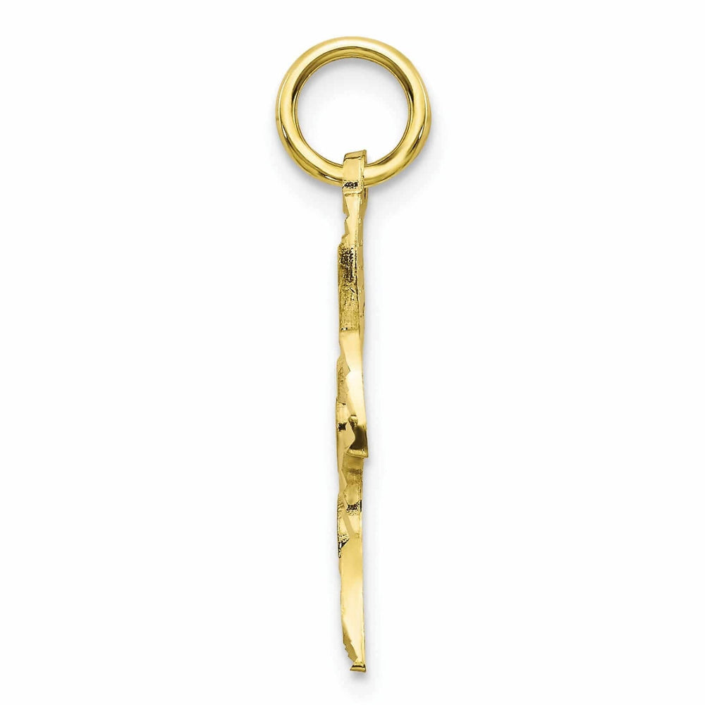 Lovely Rita's Pendants & Charms 10k Yellow Gold Polished Satin Dove Pendant