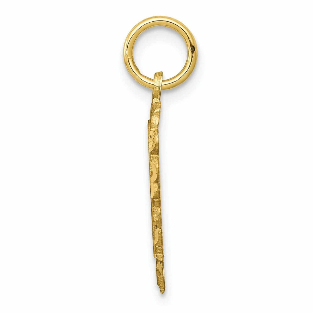 Lovely Rita's Pendants & Charms 10k Yellow Gold Polished Satin Heart Pendant