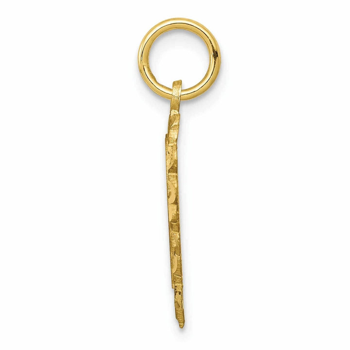 Lovely Rita's Pendants & Charms 10k Yellow Gold Polished Satin Heart Pendant