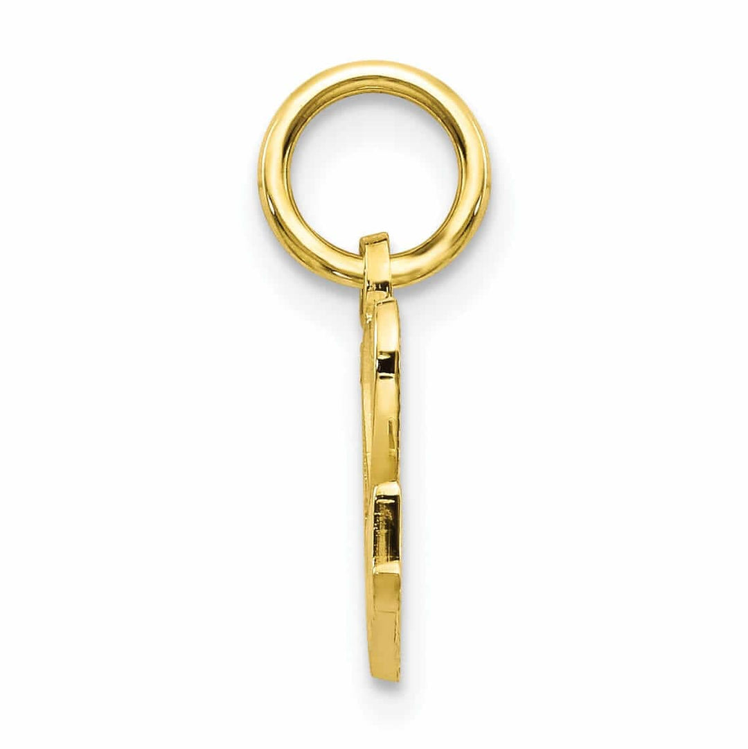 Lovely Rita's Pendants & Charms 10k Yellow Gold Polished Satin I Love Mom Charm