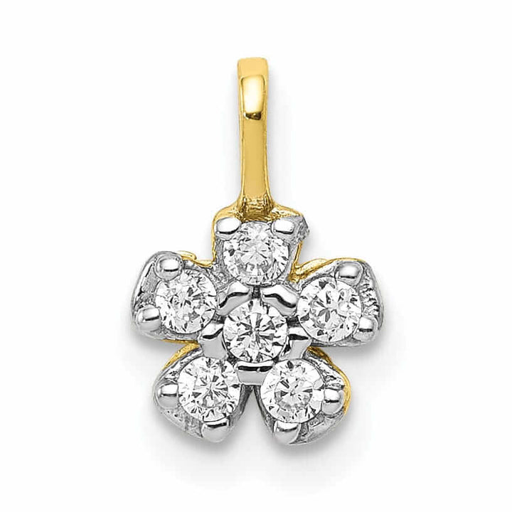 Lovely Rita's Pendants & Charms 10k Yellow Gold Polished Small Flower Pendant