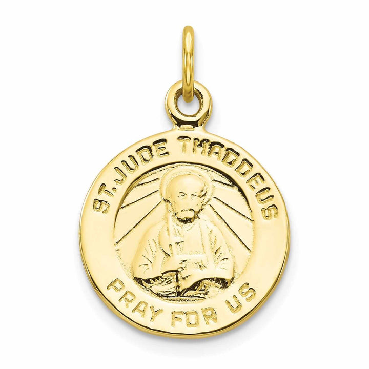 Lovely Rita's Pendants & Charms 10k Yellow Gold Polished St Jude Medal Pendant