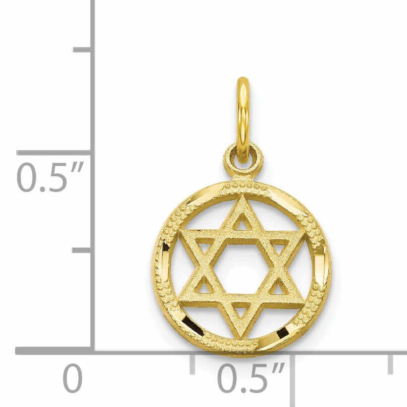 Lovely Rita's Pendants & Charms 10k Yellow Gold Polished Star Of David Pendant