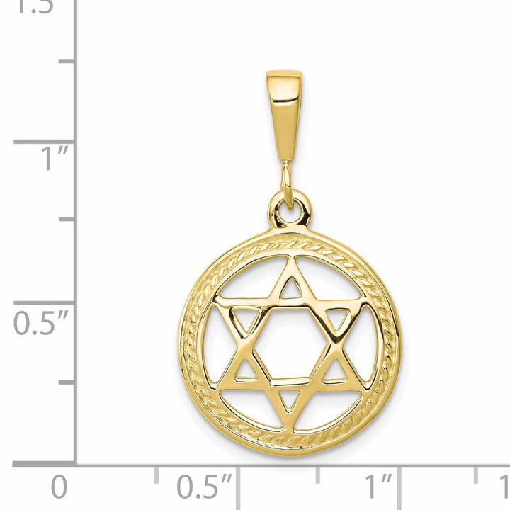 Lovely Rita's Pendants & Charms 10k Yellow Gold Polished Star Of David Pendant