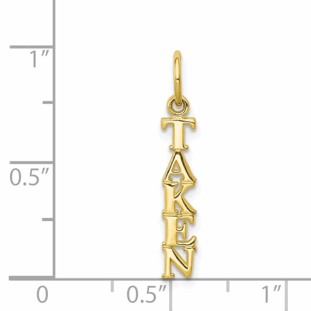 Lovely Rita's Pendants & Charms 10k Yellow Gold Polished Talking Taken Pendant