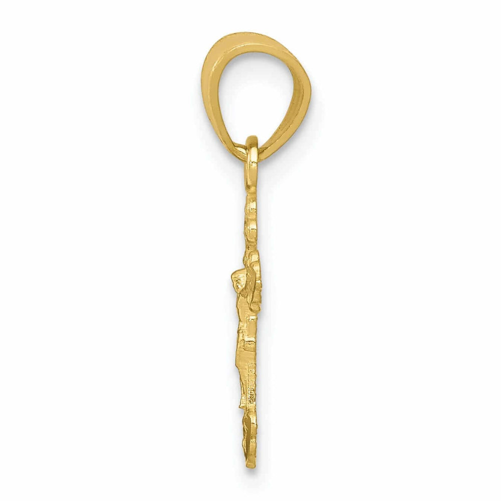 Lovely Rita's Pendants & Charms 10k Yellow Gold Polished Tiny Crucifix Pendant