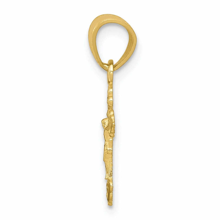 Lovely Rita's Pendants & Charms 10k Yellow Gold Polished Tiny Crucifix Pendant