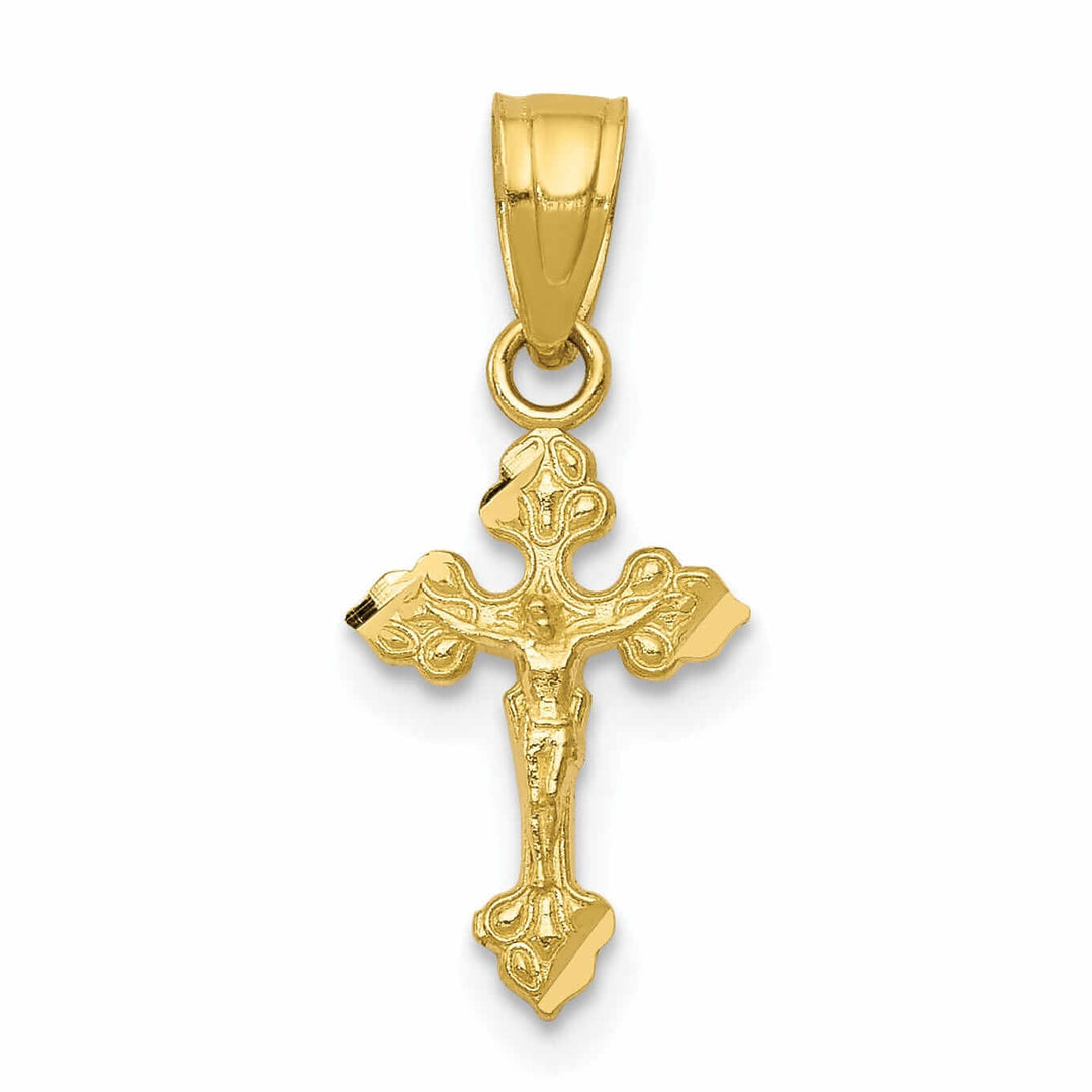 Lovely Rita's Pendants & Charms 10k Yellow Gold Polished Tiny Crucifix Pendant