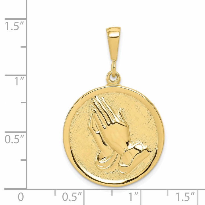 Lovely Rita's Pendants & Charms 10k Yellow Gold Praying Hands Serenity Pendant