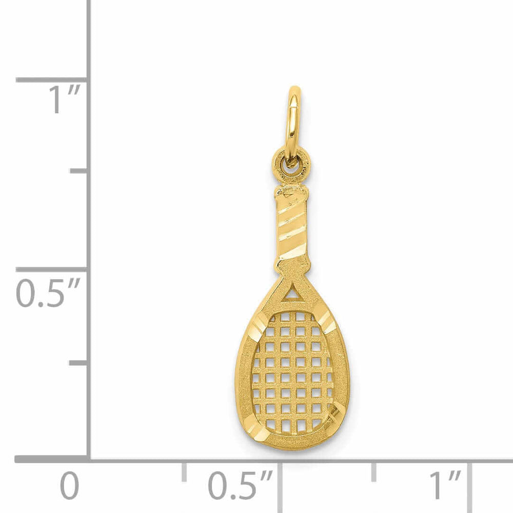 Lovely Rita's Pendants & Charms 10k Yellow Gold Racquetball Racquet Pendant