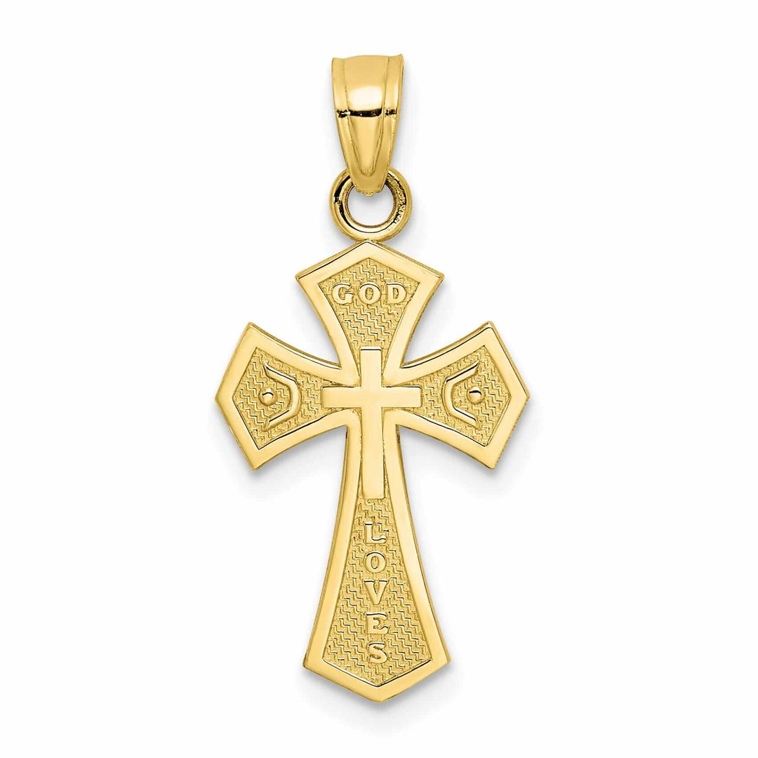 Lovely Rita's Pendants & Charms 10k Yellow Gold Reversible Cross Charm
