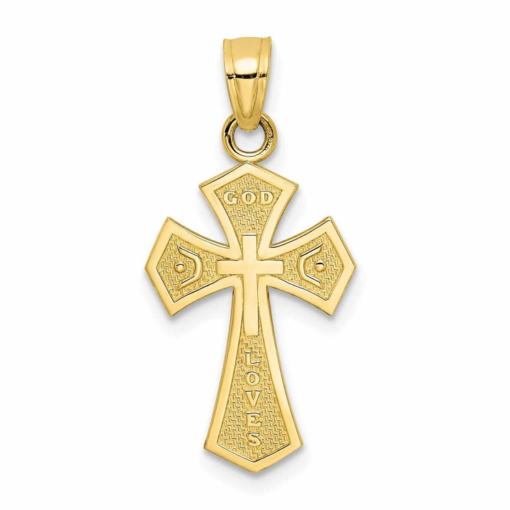 Lovely Rita's Pendants & Charms 10k Yellow Gold Reversible Cross Charm