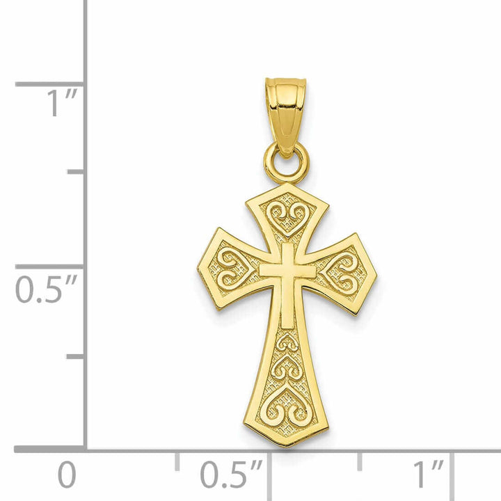Lovely Rita's Pendants & Charms 10k Yellow Gold Reversible Cross Charm