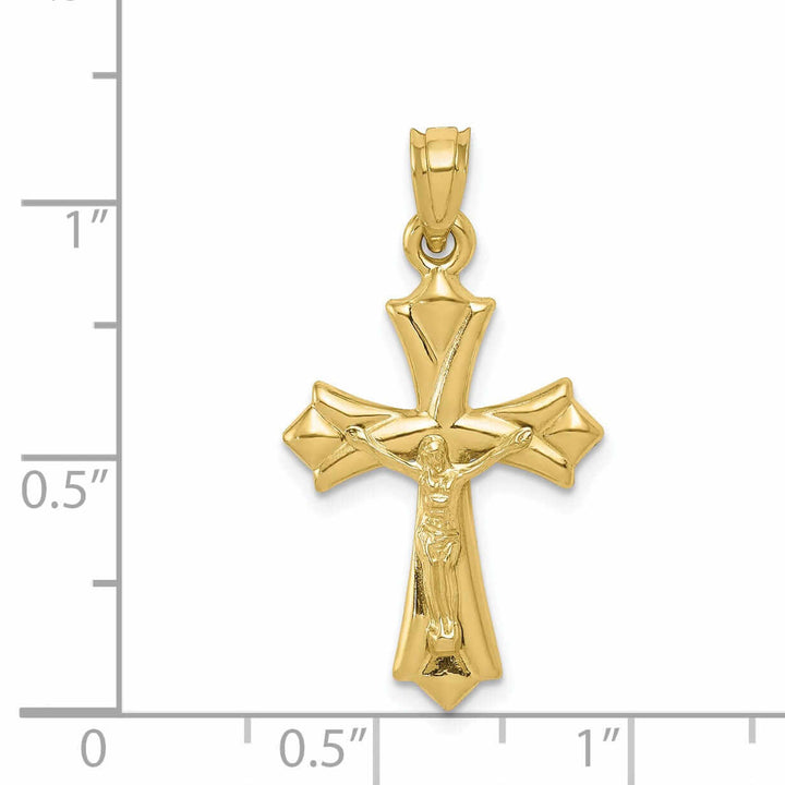 Lovely Rita's Pendants & Charms 10k Yellow Gold Reversible Crucifix Cross Charm