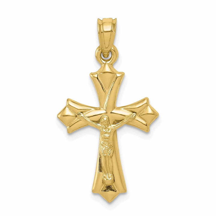 Lovely Rita's Pendants & Charms 10k Yellow Gold Reversible Crucifix Cross Charm
