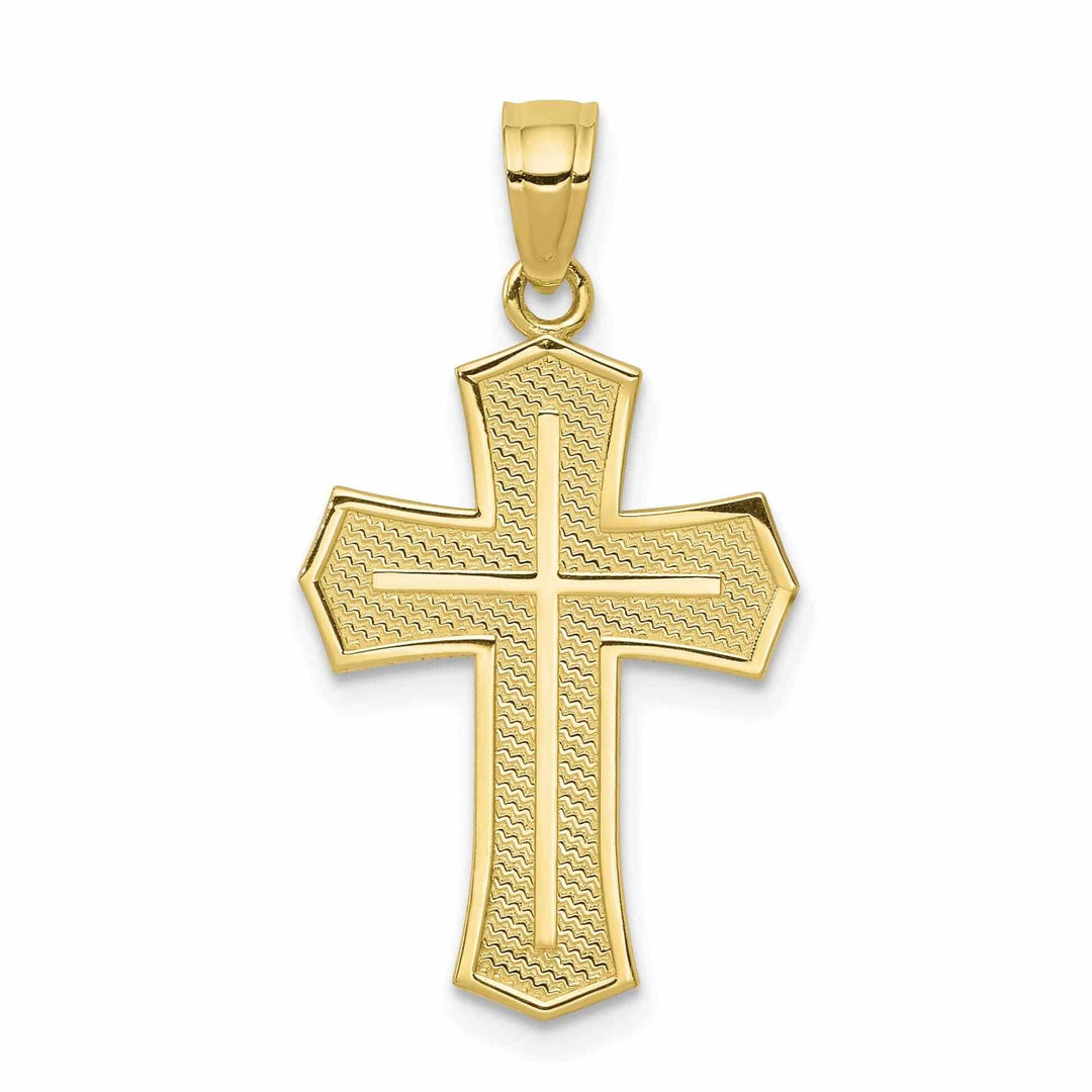 Lovely Rita's Pendants & Charms 10k Yellow Gold Reversible Passion Cross Pendant