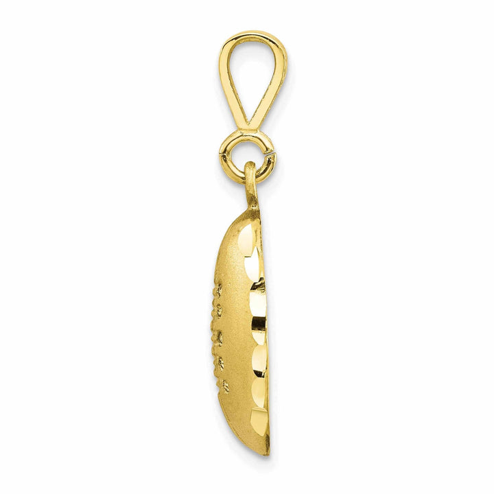 Lovely Rita's Pendants & Charms 10k Yellow Gold Satin Finish Football Pendant