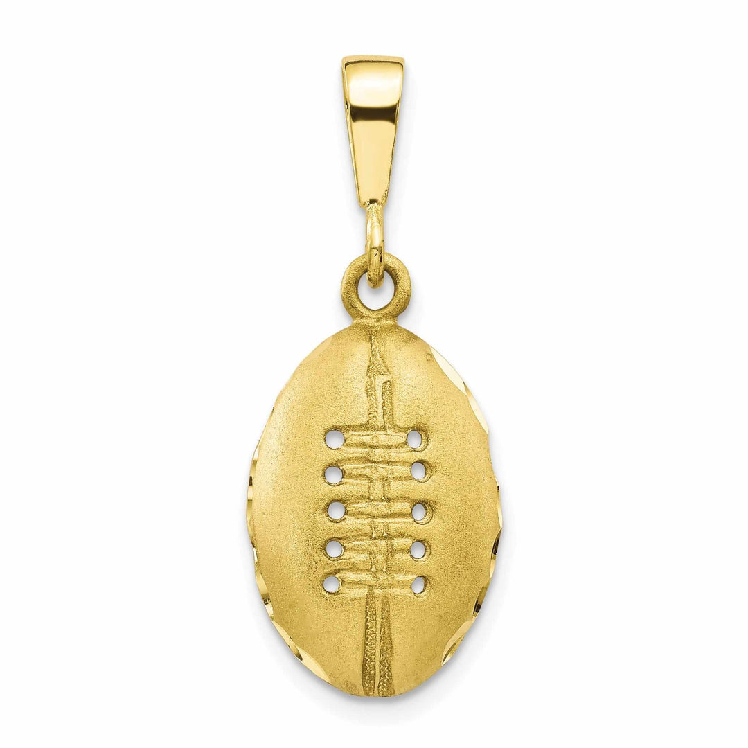 Lovely Rita's Pendants & Charms 10k Yellow Gold Satin Finish Football Pendant