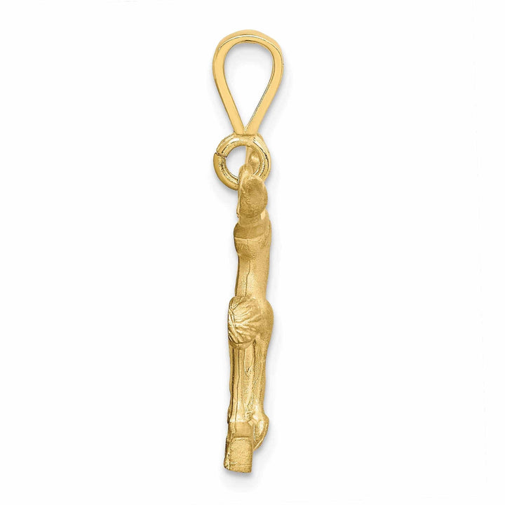Lovely Rita's Pendants & Charms 10k Yellow Gold Satin Finish Gymnast Pendant