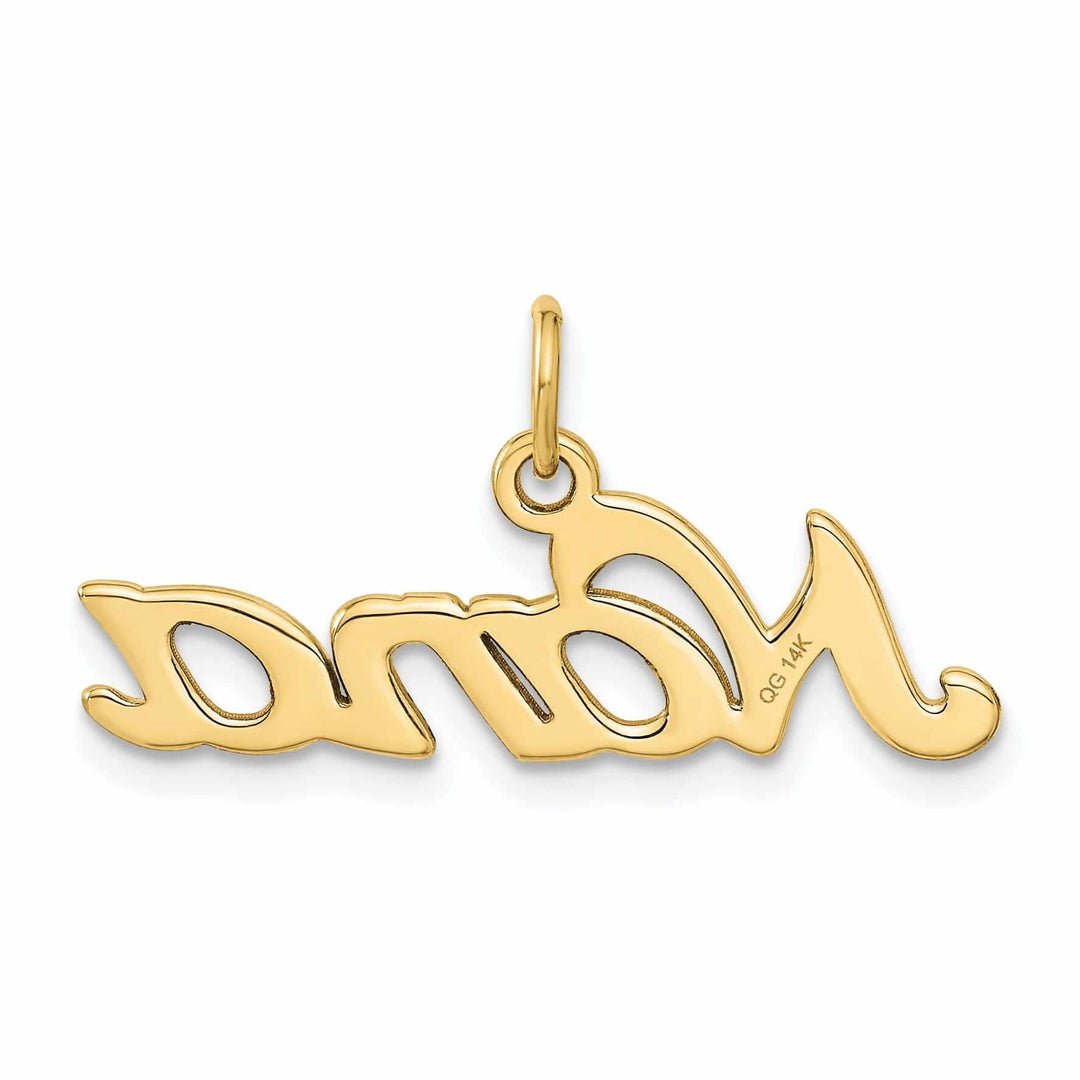 Lovely Rita's Pendants & Charms 10k Yellow Gold Satin Finish Nana Charm Pendant