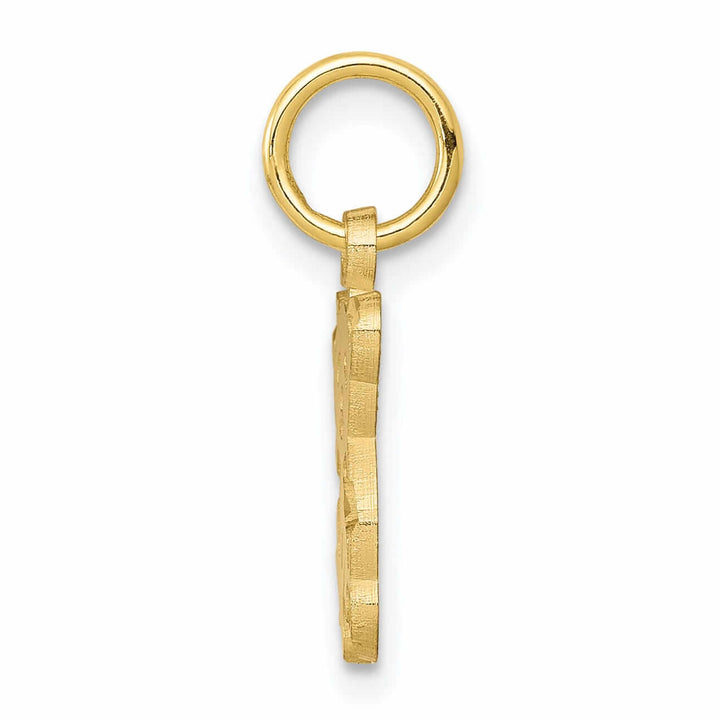 Lovely Rita's Pendants & Charms 10k Yellow Gold Satin Finish Teddy Bear Pendant