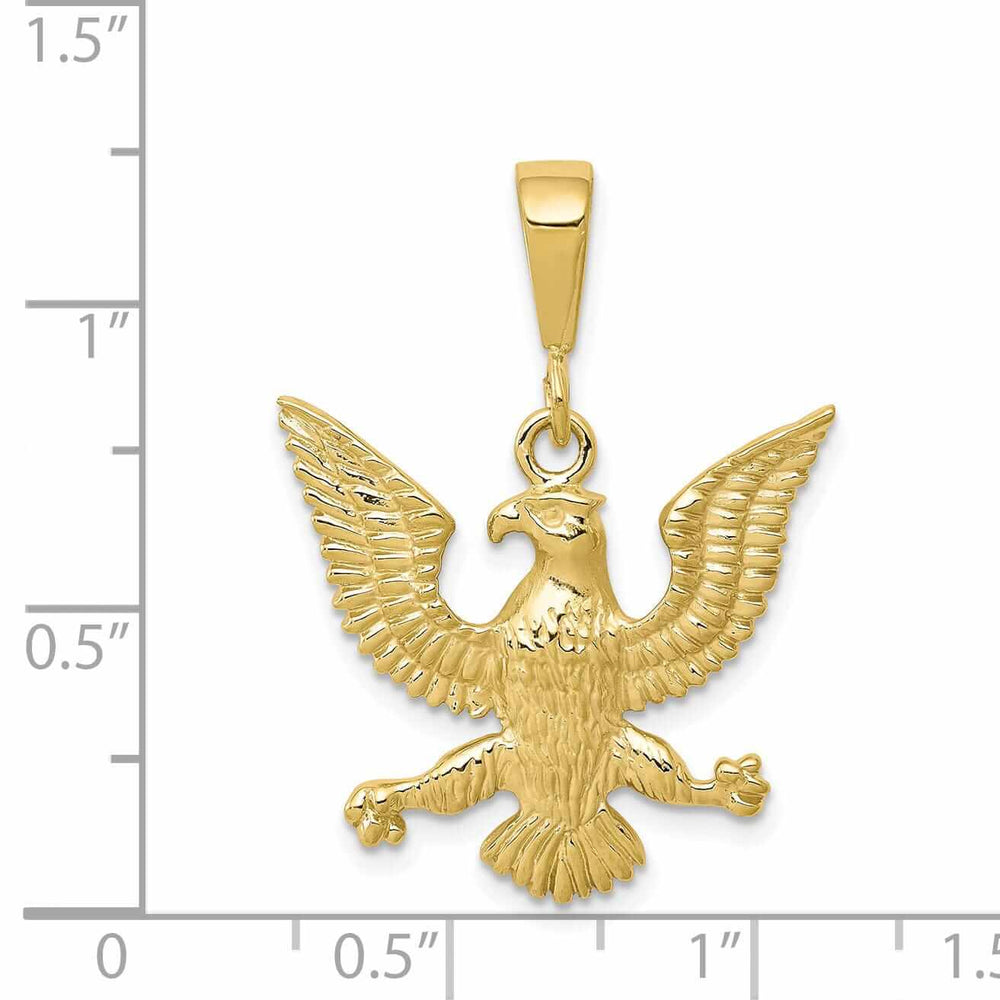 Lovely Rita's Pendants & Charms 10k Yellow Gold Spread Wings Eagle Charm Pendant