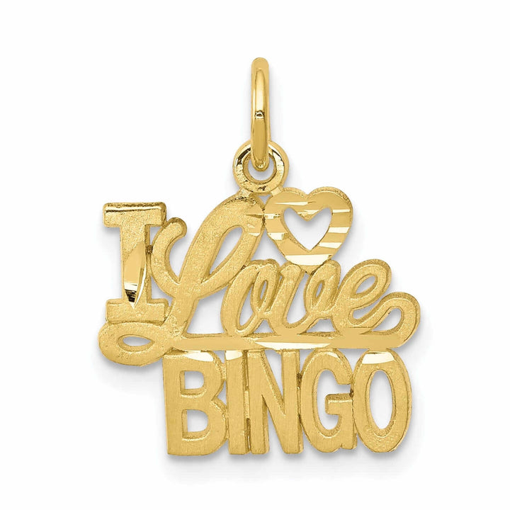 Lovely Rita's Pendants & Charms 10k Yellow Gold Talking I Love Bingo Pendant