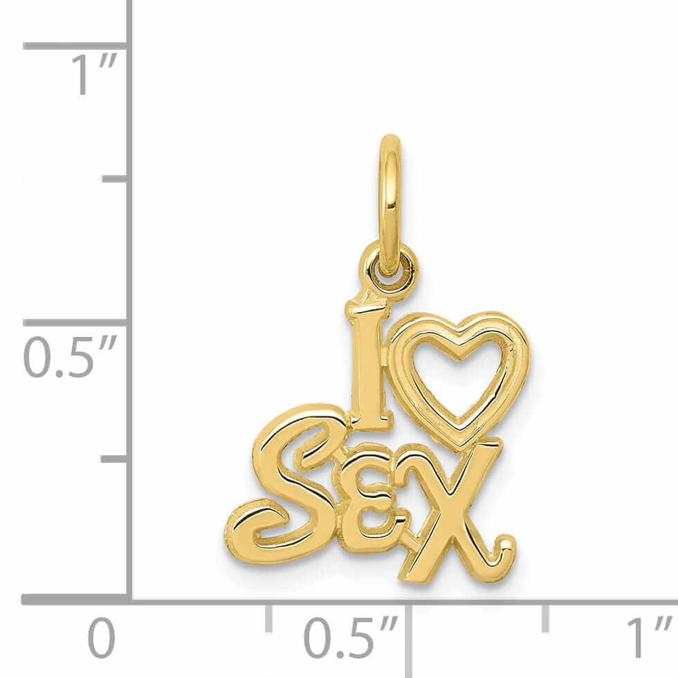 Lovely Rita's Pendants & Charms 10k Yellow Gold Talking I Love Sex Pendant