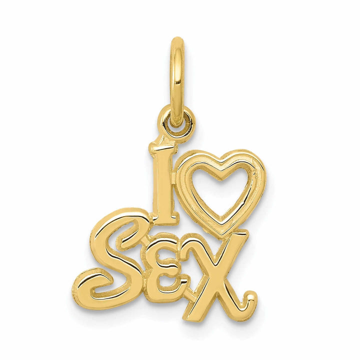 Lovely Rita's Pendants & Charms 10k Yellow Gold Talking I Love Sex Pendant