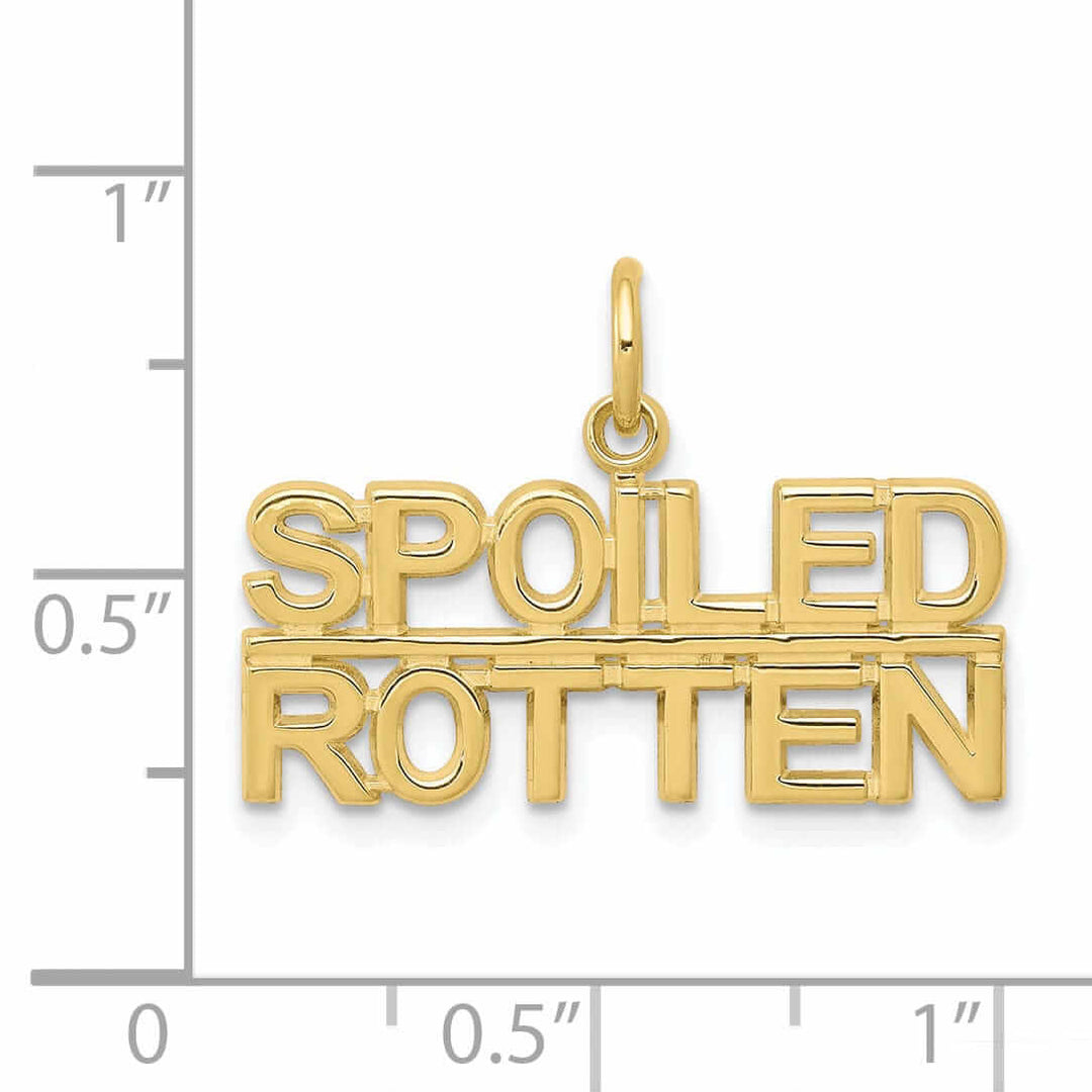 Lovely Rita's Pendants & Charms 10k Yellow Gold Talking Spoiled Rotten Pendant